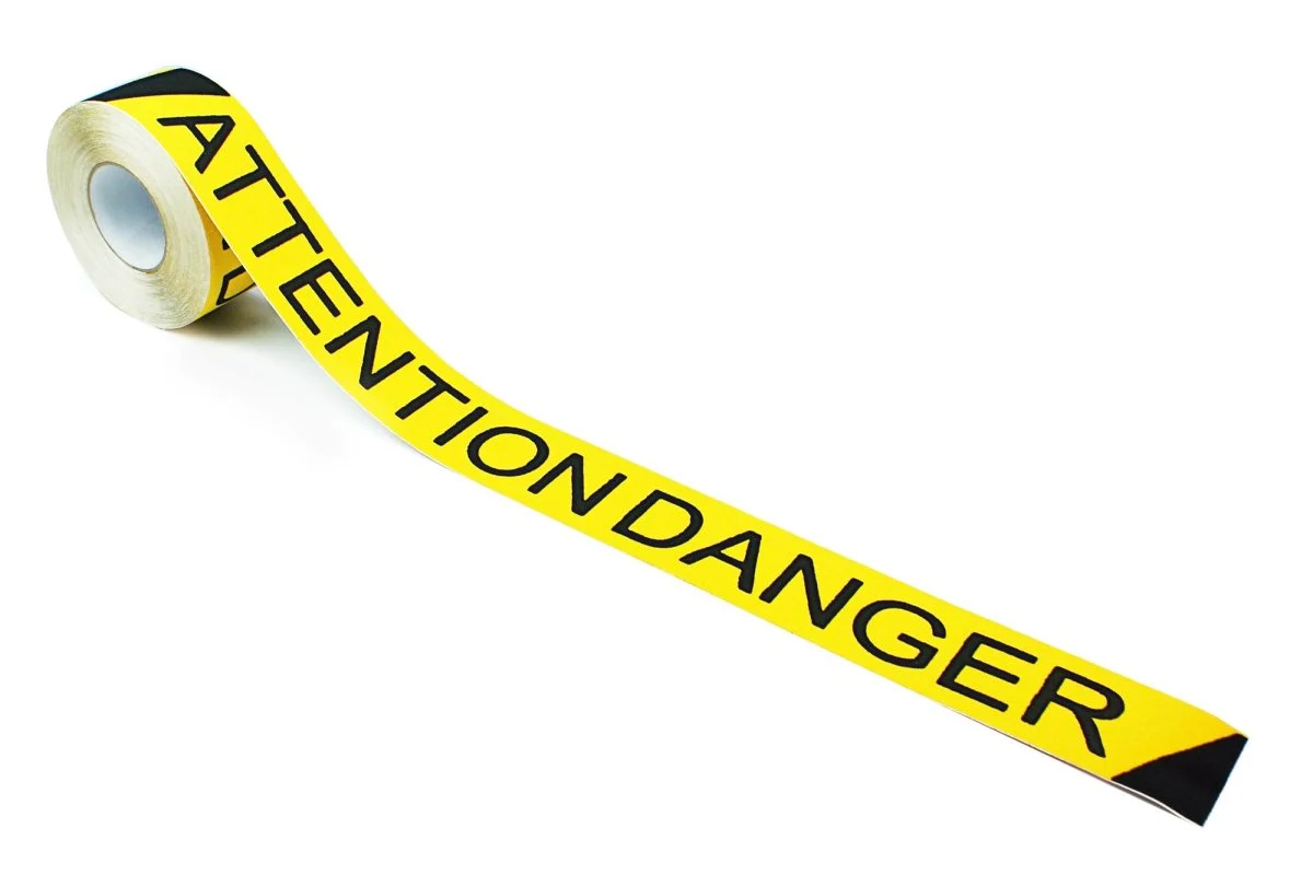 Black and Yellow Attention Danger Warning Anti-Slip Tape - 75mm x 18.3mm - Image 8